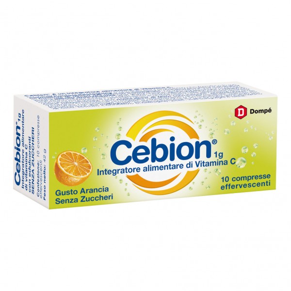 CEBION EFFERVESCENTE VIT C SENZA ZUCCHERO 10 COMPRESSE - Antica Farmacia Ferrari