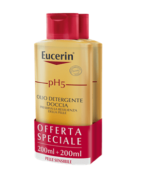EUCERIN BIPACCO PH5 OLIO DETERGENTE 200 ML + 200 ML - Antica Farmacia Ferrari