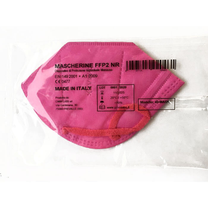 IG MASK MASCHERINA FFP2 FUCSIA S BIMBO - Antica Farmacia Ferrari