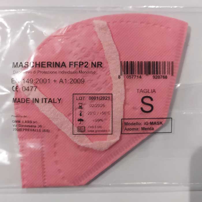 IG MASK MASCHERINA FFP2 ROSA S BIMBO - Antica Farmacia Ferrari