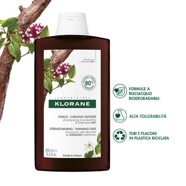 KLORANE SHAMPOO CHININA-STELLA ALPINA BIO 200 ML - Antica Farmacia Ferrari