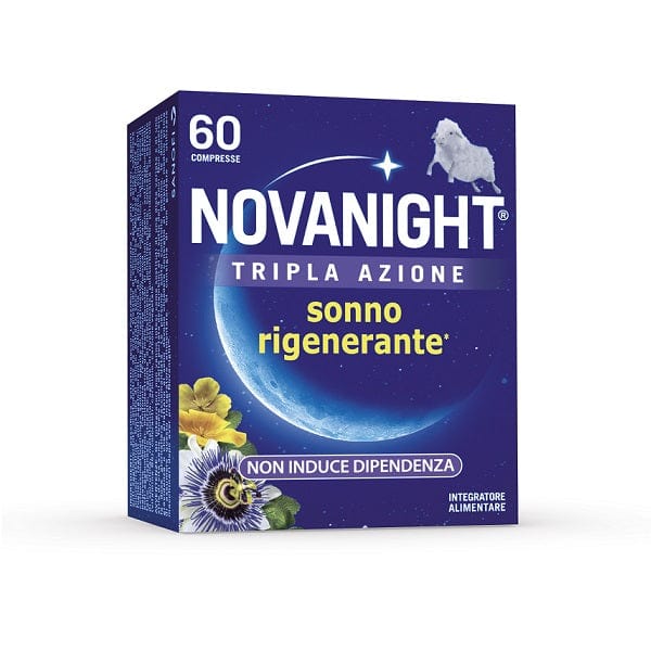 NOVANIGHT TRIPLA AZIONE SONNO RIGENERANTE 60 COMPRESSE - Antica Farmacia Ferrari