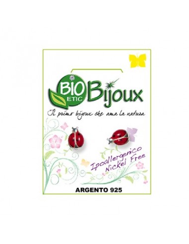 ORECCHINO COCCINELLA COL 8MM SMALT - Antica Farmacia Ferrari