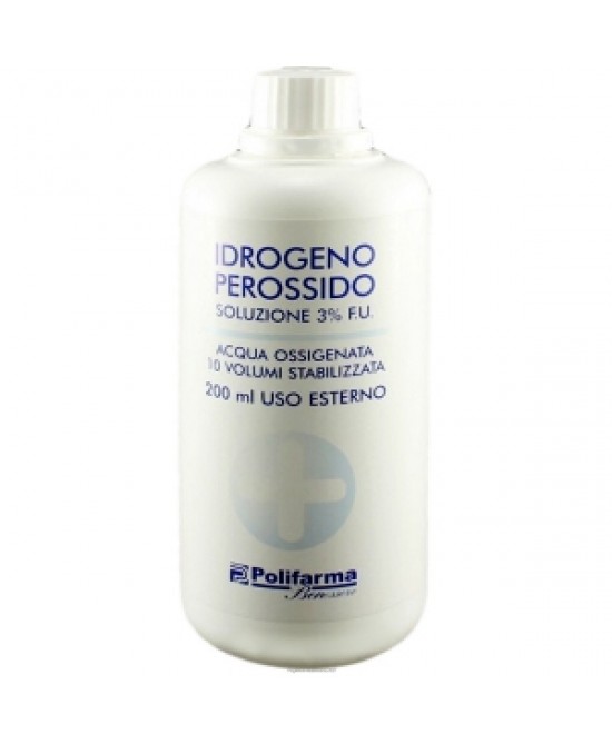 PEROSSIDO IDROGENO 3% 200 ML ACQUA OSSIGENATA 10 VOLUMI STABILIZZATA - Antica Farmacia Ferrari