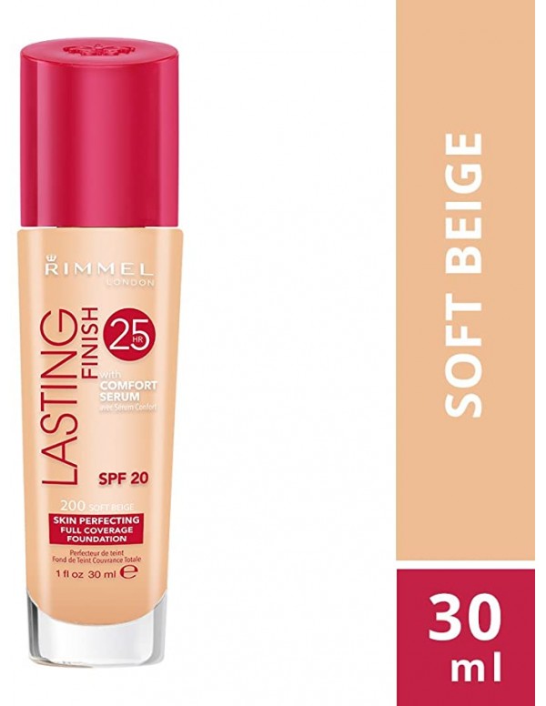 RIMMEL FONDOTINTA LIQUIDO LASTING 25H 200 SOFT BEIGE - Antica Farmacia Ferrari