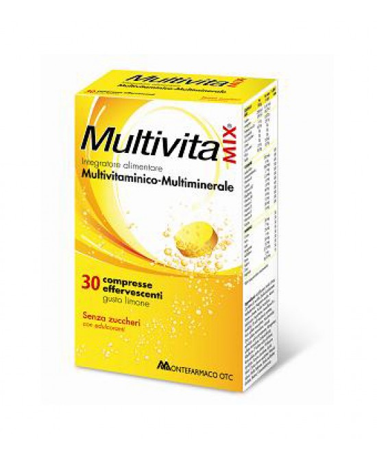 MULTIVITAMIX SENZA ZUCCHERO 30 COMPRESSE EFFERVESCENTI - Antica Farmacia Ferrari