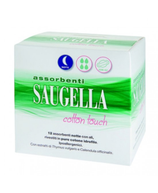 SAUGELLA COTTON TOUCH ASSORBENTI NOTTE 12 PEZZI TAGLIO PREZZO - Antica Farmacia Ferrari