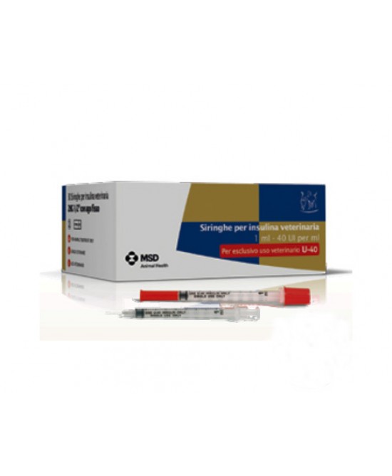 SIRINGA INSULINA USO VETERINARIO MSD-AH 30 SIRINGHE 40 UI/ML - Antica Farmacia Ferrari