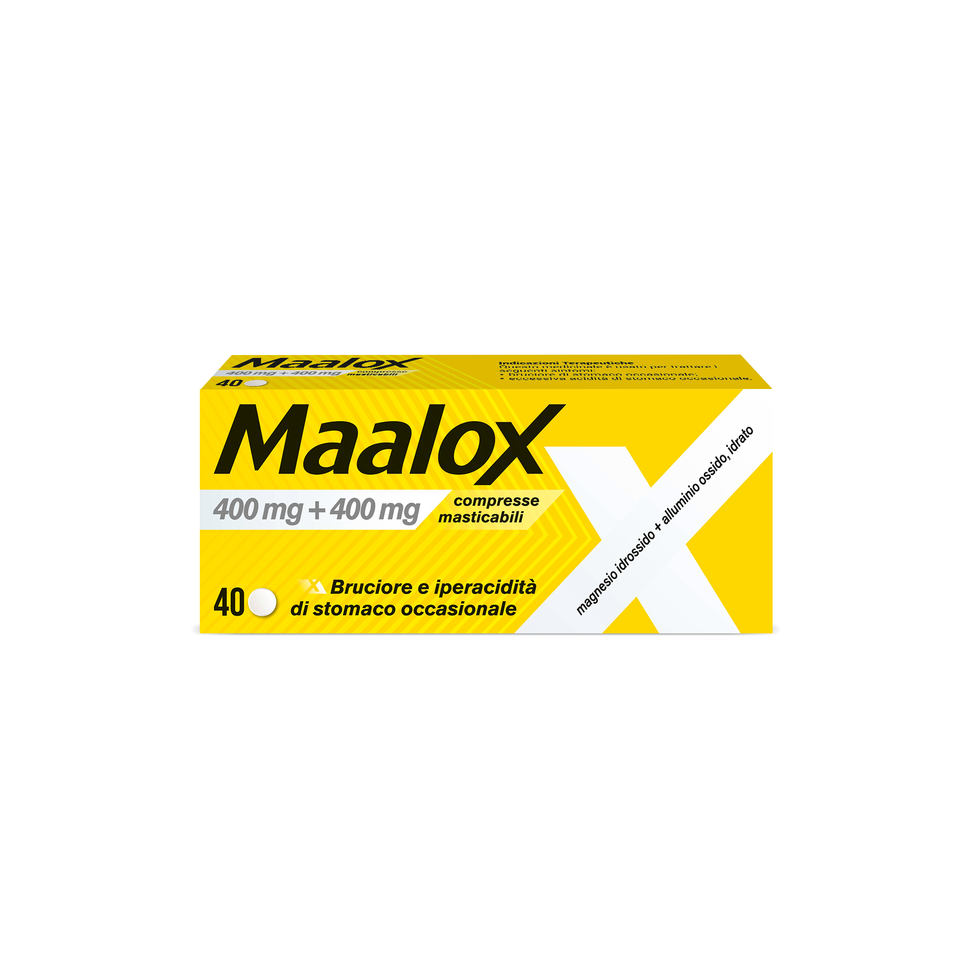 MAALOX*40CPR MAST 400MG+400MG - Antica Farmacia Ferrari