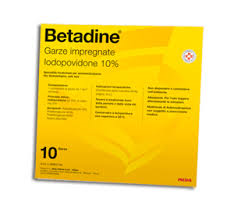 BETADINE*10GARZE IMPREGN 10x10 - Antica Farmacia Ferrari