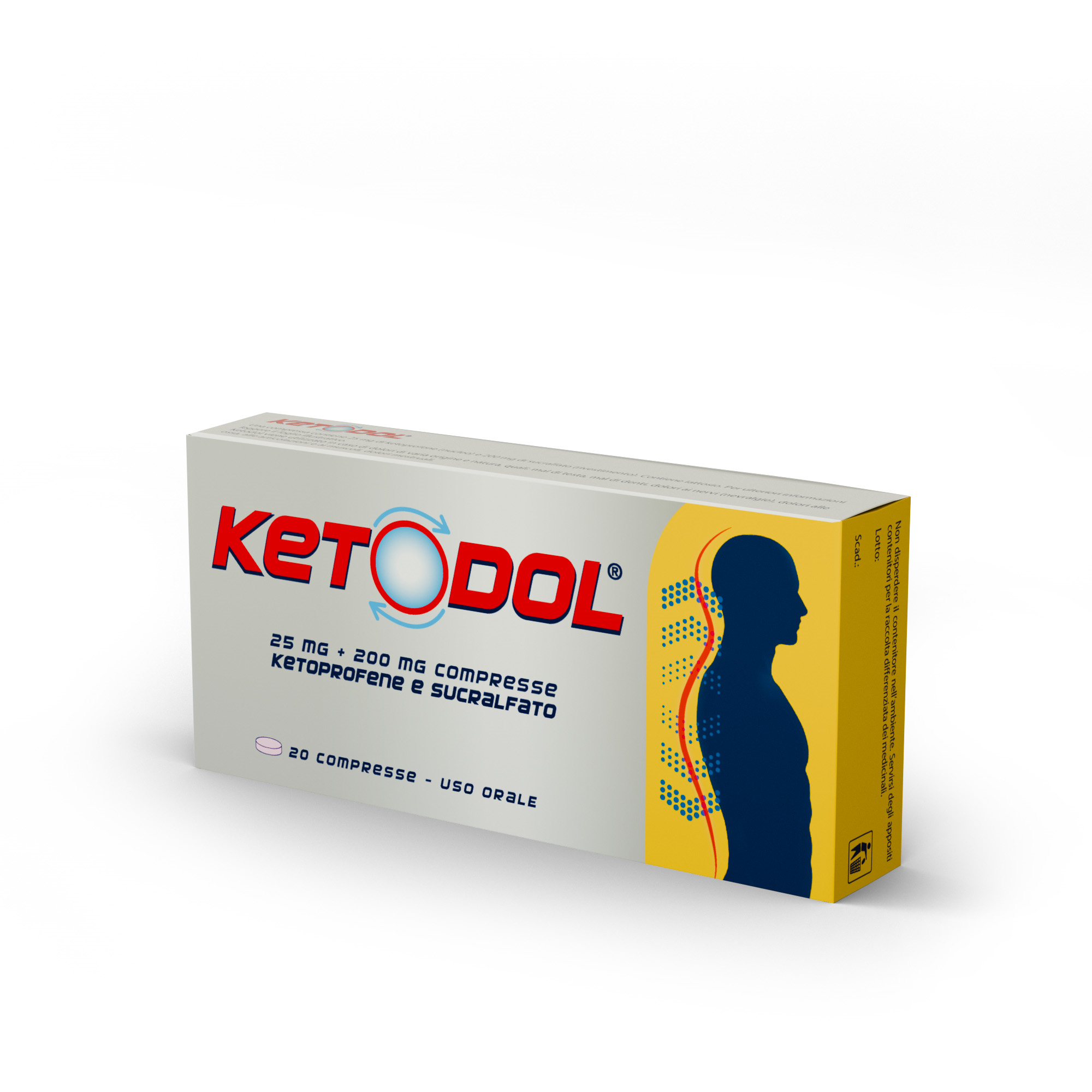 KETODOL*20CPR 25MG+200MG - Antica Farmacia Ferrari