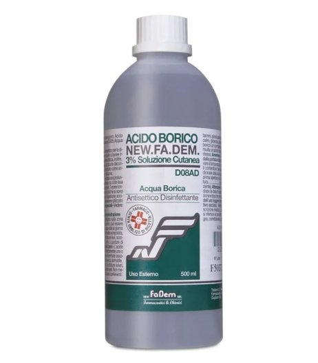 ACIDO BORICO NEW F*3% FL 500ML - Antica Farmacia Ferrari