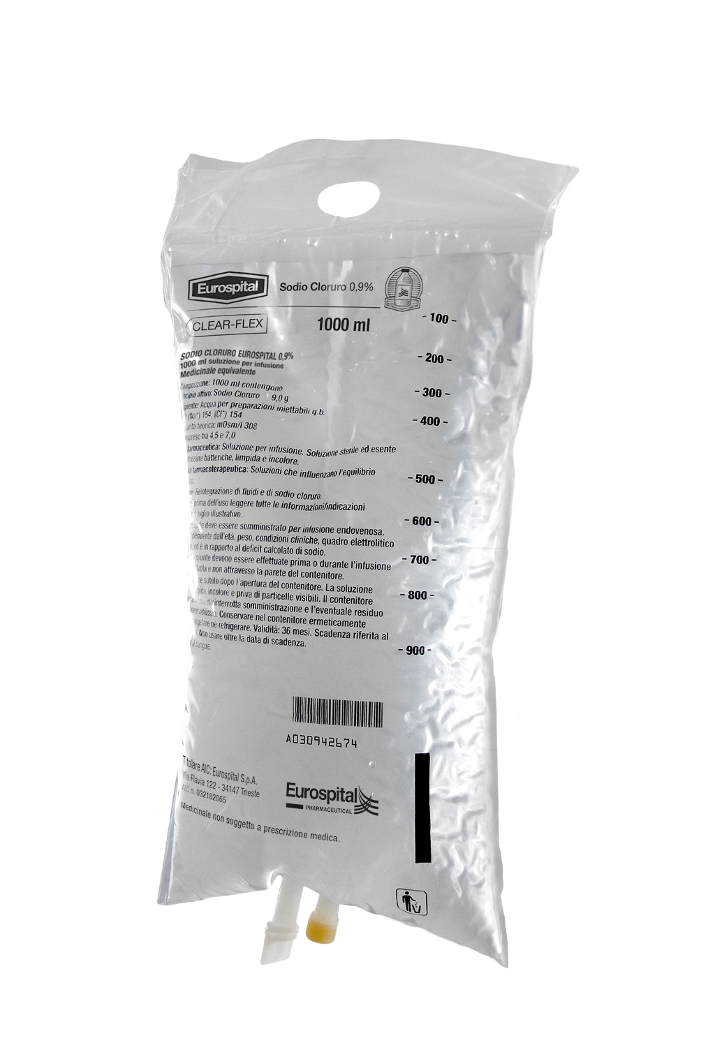 SODIO CLORURO EUROS*0,9%1000ML - Antica Farmacia Ferrari