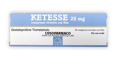 KETESSE*20CPR RIV 25MG - Antica Farmacia Ferrari