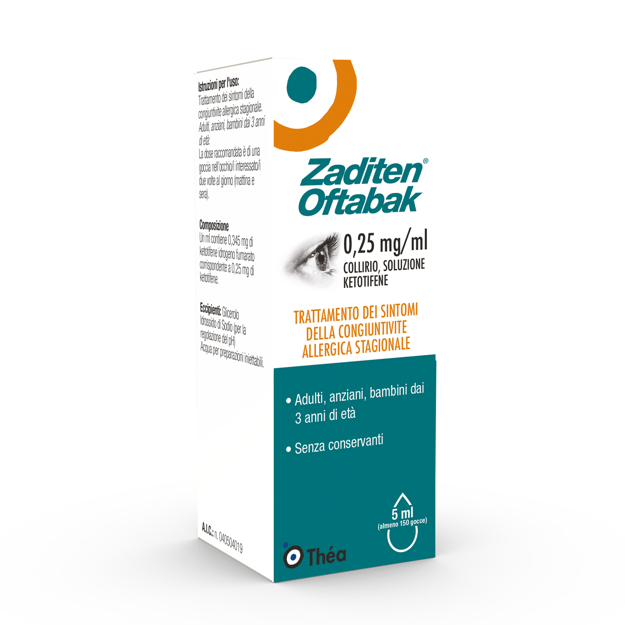 ZADITEN OFTABAK*COLL FL 5ML - Antica Farmacia Ferrari