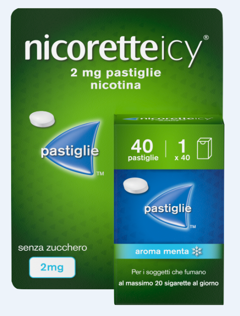 NICORETTEICY*40PAST 2MG - Antica Farmacia Ferrari