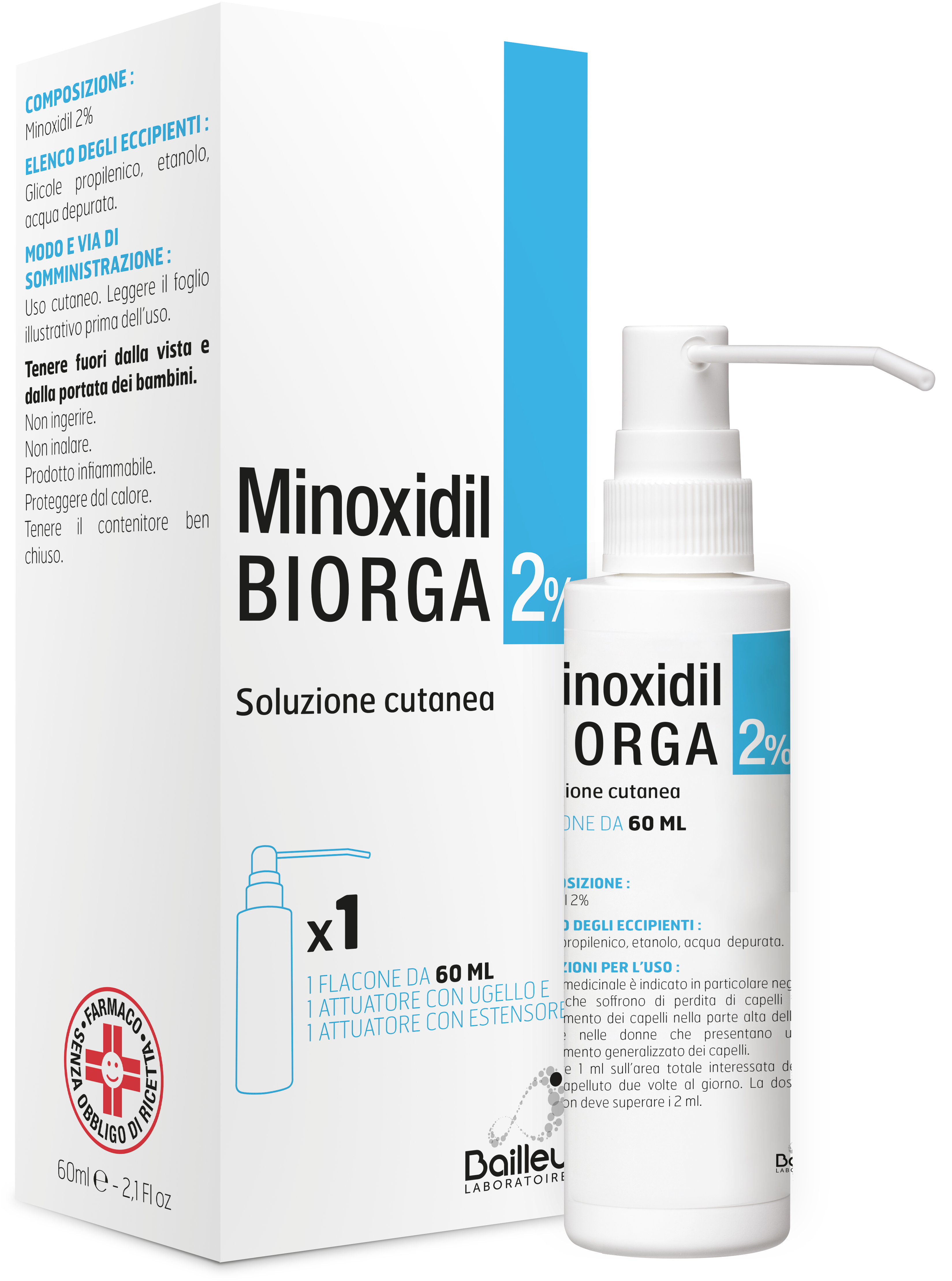 MINOXIDIL BIORGA*SOL CUT60ML2% - Antica Farmacia Ferrari