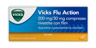 VICKS FLU ACTION*12CPR200+30MG - Antica Farmacia Ferrari