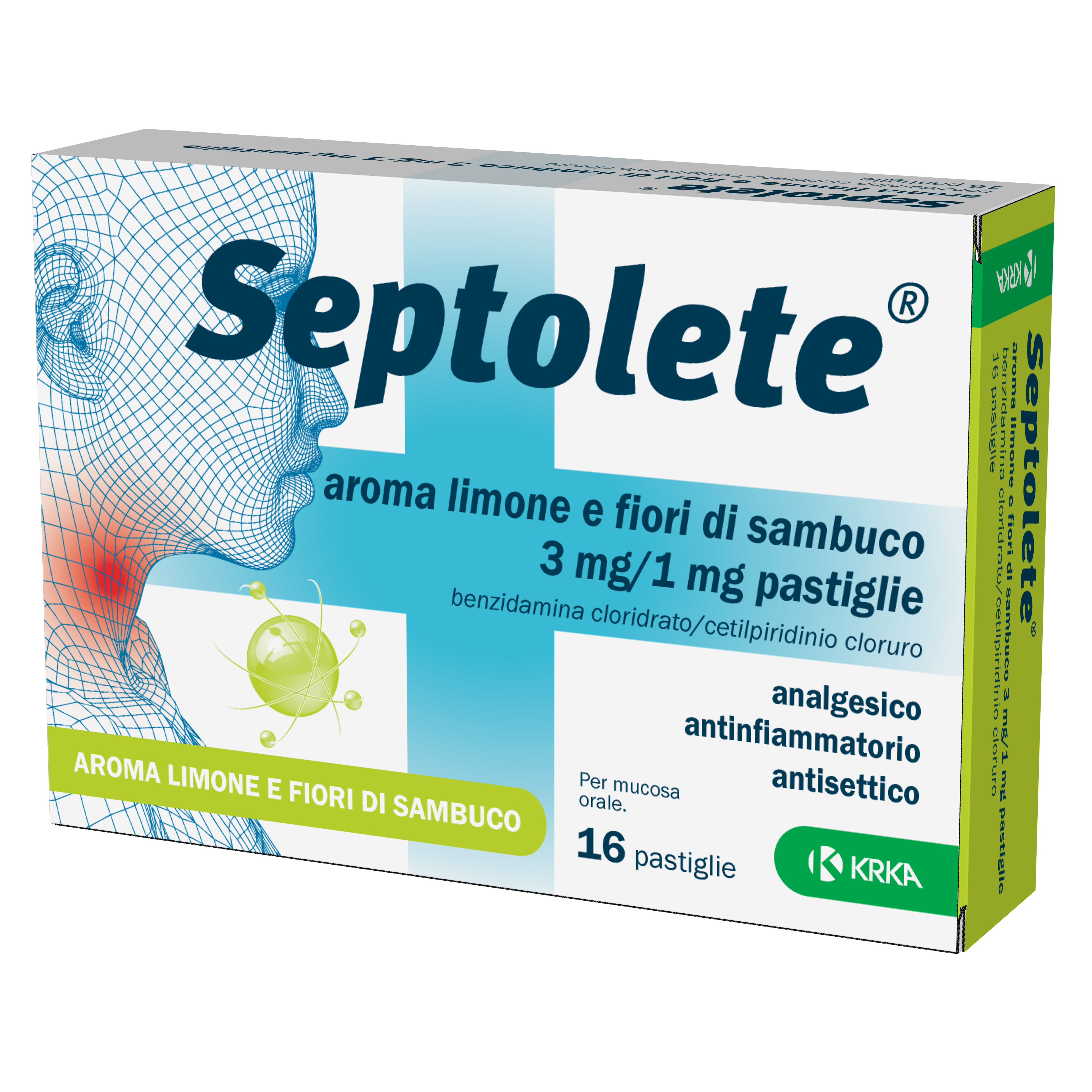 SEPTOLETE*16PAST3+1MG LIM FIOR - Antica Farmacia Ferrari