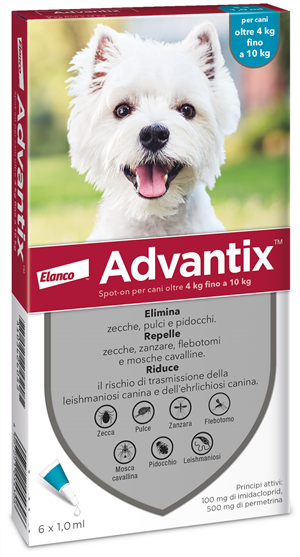 ADVANTIX SPOT ON*6PIP 4-10KG - Antica Farmacia Ferrari