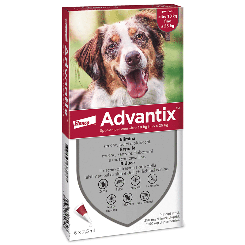 ADVANTIX SPOT ON*6PIP 10-25KG - Antica Farmacia Ferrari