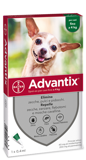 ADVANTIX SPOT ON*1PIP 0-4KG - Antica Farmacia Ferrari