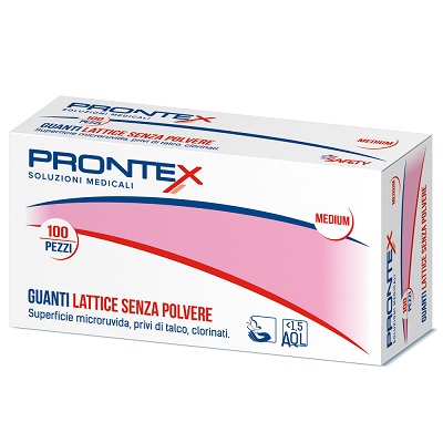 PRONTEX GUANTO IN LATTICE SENZA POLVERE MEDIO 100 PEZZI - Antica Farmacia Ferrari