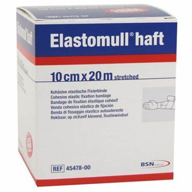 BENDA ELASTICA AUTOADESIVA ELASTOMULL HAFT COMPRESSIONE FORTE CM 10X20 M - Antica Farmacia Ferrari