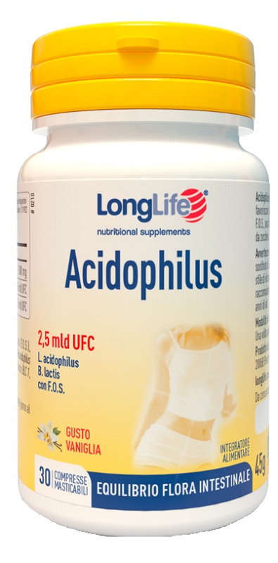 LONGLIFE ACIDOPHILUS 30 COMPRESSE MASTICABILI - Antica Farmacia Ferrari