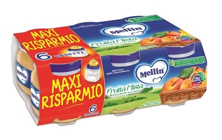 MELLIN OMOGENEIZZATO FRUTTA MISTA 100 G 6 PEZZI - Antica Farmacia Ferrari