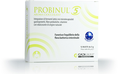 PROBINUL 5 12 BUSTINE 5 G AROMA CIOCCOLATO - Antica Farmacia Ferrari