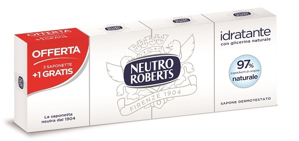 NEUTRO ROBERTS SAPONE SOLIDO 4 PEZZI 100 G - Antica Farmacia Ferrari