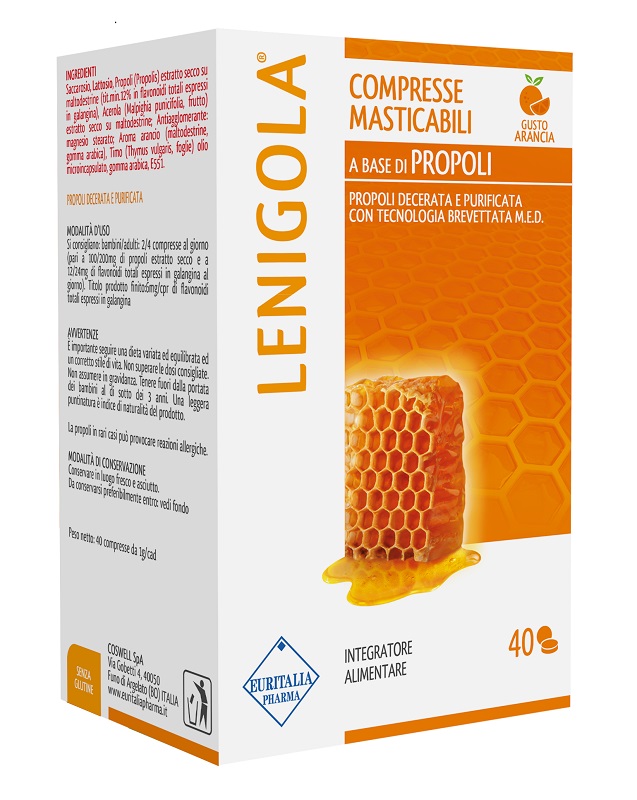 LENIGOLA COMPRESSE MASTICABILI ARANCIA 40 COMPRESSE - Antica Farmacia Ferrari