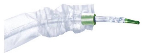 CATETERE VESCICALE IN PVC MONOUSO PER CATETERISMO INTERMITTENTE MOBILE LUBRIFICATO IN GEL CON CAPSULA DI GEL INTEGRATA LUNGHEZZA 40 CM PUNTA TIEMANN CH14 - Oltrefarma