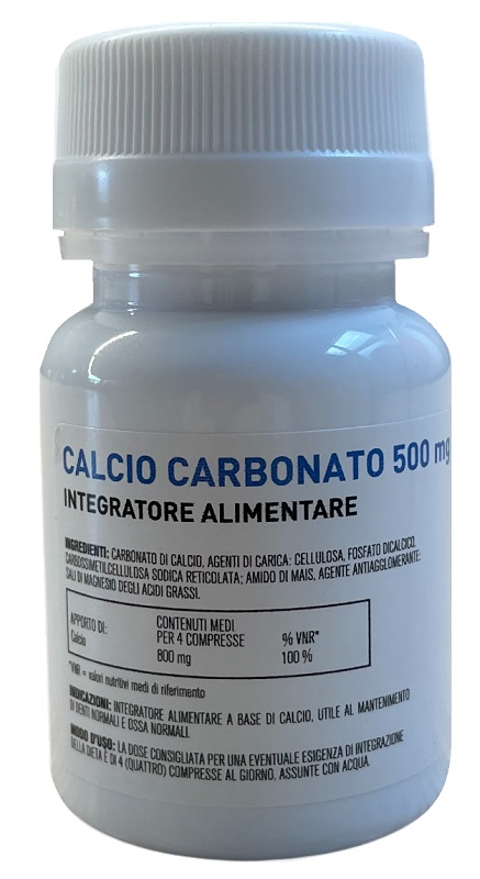 CALCIO CARBONATO 500 MG 60 COMPRESSE DA 625 MG - Oltrefarma