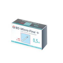 SIRINGA INSULINA BECTON DICKINSON 0,5 ML 100 UI AGO GAUGE 29 30 PEZZI - Antica Farmacia Ferrari