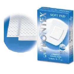 GARZA PRONTEX SOFT PAD COMPRESSA 5X7 CM 5 PEZZI - Antica Farmacia Ferrari