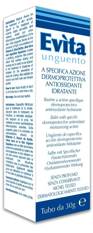 EVITA UNGUENTO A SPECIFICA AZIONE DERMOPROTETTIVA ANTIOSSIDANTE IDRATANTE 30 ML - Antica Farmacia Ferrari