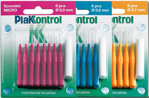 PLAKKONTROL SCOVOLINO CON MANICO MIDI 0,7 8 PEZZI - Antica Farmacia Ferrari