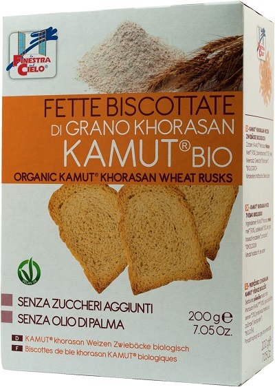 FSC FETTE BISCOTTATE DI KAMUT BIO SENZA ZUCCHERI AGGIUNTI CON OLIO DI GIRASOLE SENZA OLIO DI PALMA 200 G - Antica Farmacia Ferrari