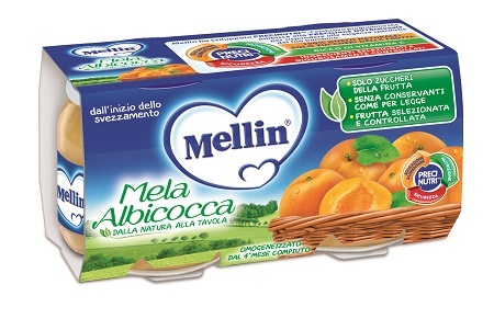 MELLIN OMOGENEIZZATO MELA/ALBICOCCA 100 G 2 PEZZI - Antica Farmacia Ferrari
