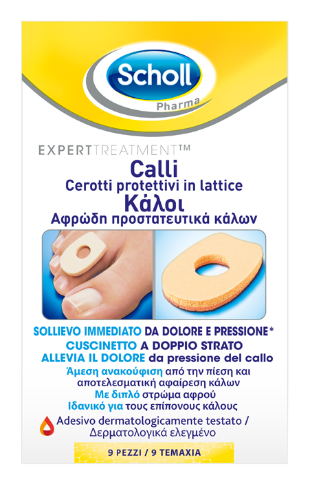 CEROTTO PROTETTIVO PER CALLI SCHOLL IN LATTICE 9 PEZZI - Antica Farmacia Ferrari