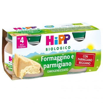 HIPP BIO HIPP BIO OMOGENEIZZATO FORMAGGINO AI TRE FORMA G GI 2X80 G - Antica Farmacia Ferrari