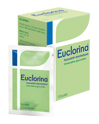 DISINFETTANTE FAZZOLETTO PER MEDICAZIONE EUCLORINA 10 PEZZI - Antica Farmacia Ferrari