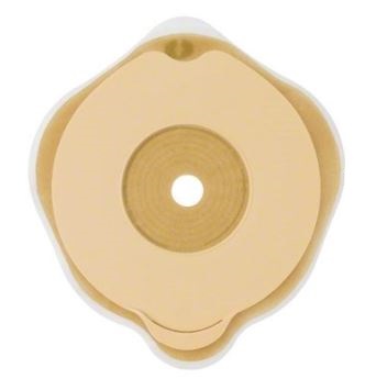 PLACCA PIANA FLEXIMA KEY 60 MM CON PROTETTORE CUTANEO IDROCOLLOIDALE E FLANGIA 5 PEZZI - Antica Farmacia Ferrari