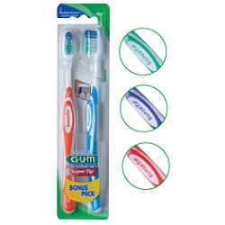 GUM SUPER TIP 463 COMPACT SPAZZOLINO MEDIO BONUS PACK 2 PEZZI - Antica Farmacia Ferrari