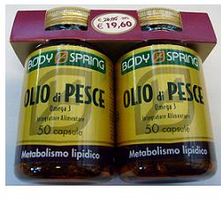 BODY SPRING OLIO DI PESCE OMEGA 3 CONFEZIONE BIPACK 50 CAPSULE X 2 - Antica Farmacia Ferrari