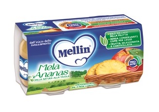 MELLIN OMOGENEIZZATO MELA ANANAS 100 G 2 PEZZI - Antica Farmacia Ferrari