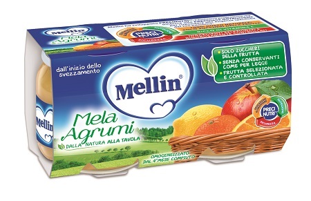 MELLIN OMOGENEIZZATO MELA AGRUMI 100 G 2 PEZZI - Antica Farmacia Ferrari