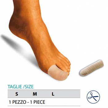 ORIONE OK PED G105 CAPPUCCIO PROTEGGI DITA GEL POLIMERO RIVESTITO TESSUTO S 1 PEZZO - Antica Farmacia Ferrari